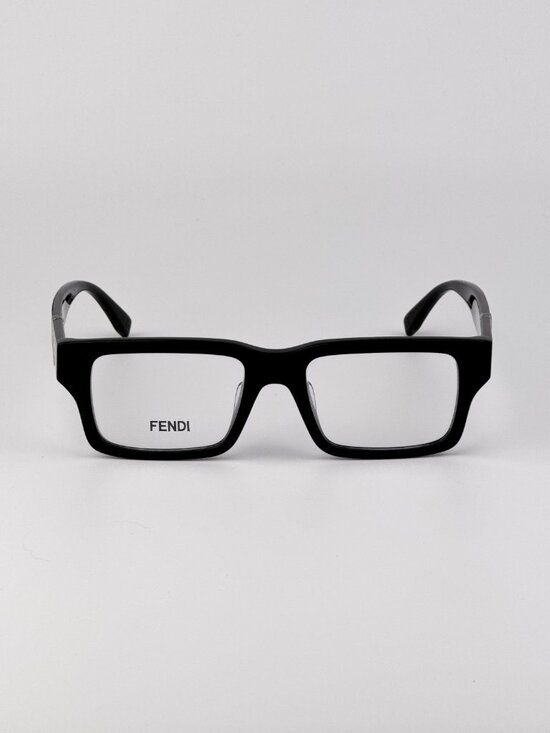 Fendi Diagonal FE50114F 001 Square Eyeglasses – Shiny Black main image 8
